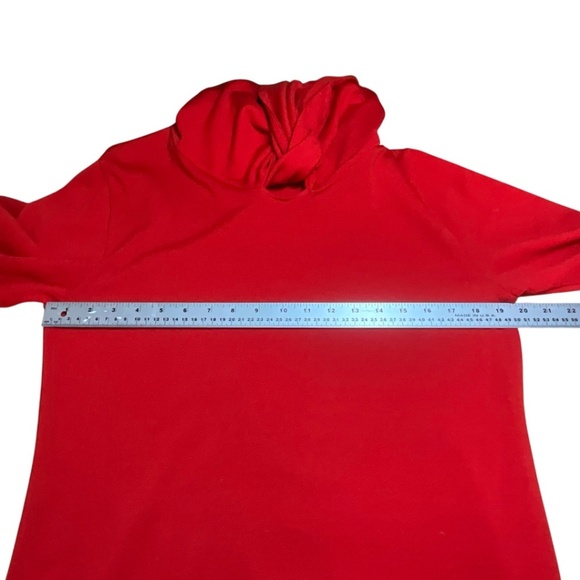 MONDI 100% Merino Wool Red Long Sleeve Sweater Tie Neckline MADE IN W. GERMANY - Picture 6 of 11